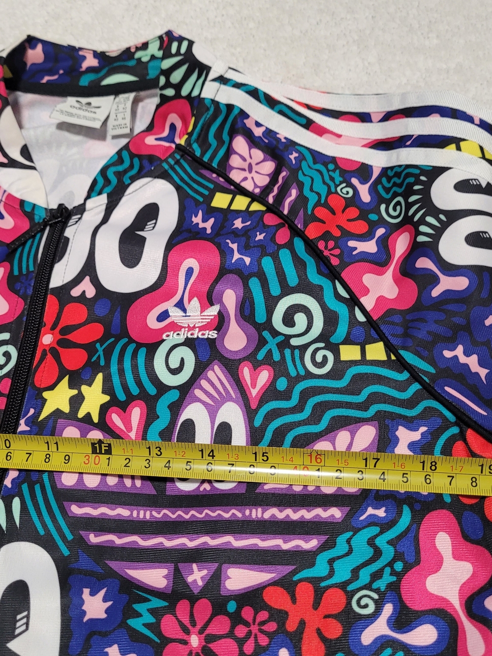 Adidas Hattie Stewart Eyes Multicolor Graphic Track Jacket - Picture 6 of 11